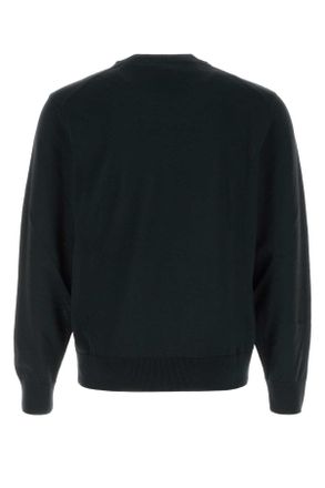 HUGO BOSS Virgin Wool Crew Neck Sweater - Black