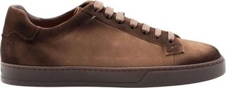 Doucal's Lage sneaker - Heren - Sneakers - Bruin - 40 EU - Leer - Schoenen