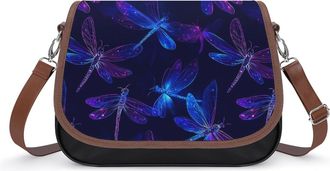 Generic Dragonfly Small Womens Crossbody Bags Shoulder Handbag with Adjustable Strap for Travel