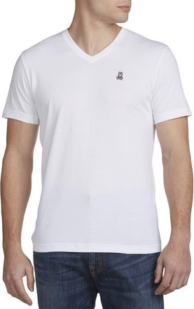 Psycho Bunny Logo V-Neck T-Shirt in White at Nordstrom, Size 1X Big
