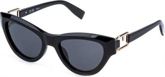 Furla Sfu 982 Zonnebril - Dames - Zonnebrillen - Zwart - 54 MM - Polyester - Accessoires