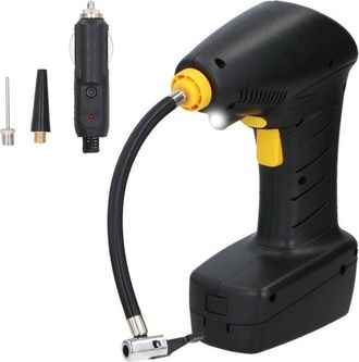 Trade Shop Trade Shop - Compresor De Aire Portatil 12v Ruedas Coche Con Luz Led Boquillas Inflables