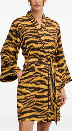 DKNY tiger print belted loungewear - Giallo