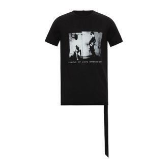 Rick Owens T-Shirts, male, Black, Size: XL Level T-Shirt