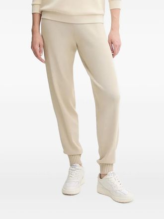 A|X Armani Exchange logo-plaque knit joggers - Neutrals