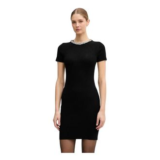 DKNY Dkny, Dames, Jurken, Zwart, Maat: L Poliester
