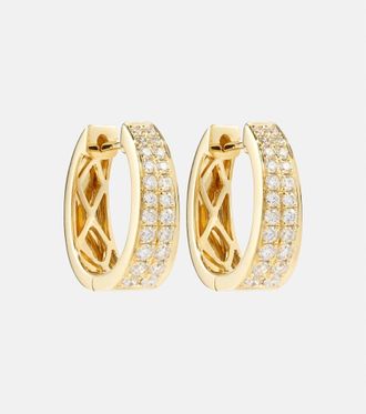 Anita Ko Meryl Small 18kt gold hoop earrings with diamonds