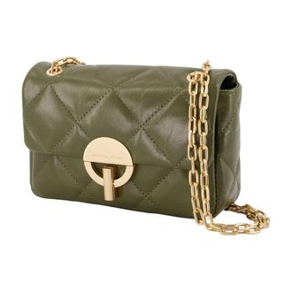 Vanessa Bruno Womens Moon Moyen Crossbody - Vanessa Bruno Leather Green Cowhide Bags Crossbodies