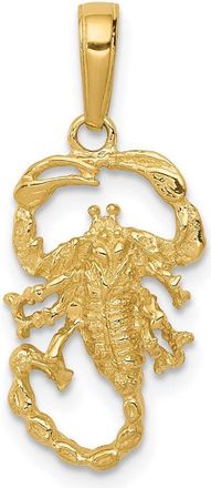 Diamond2Deal 14k Yellow Gold Scorpion Charm Pendant