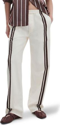 Rag & Bone Logan Stripe Track Pants in Ecru Sport at Nordstrom, Size X-Small