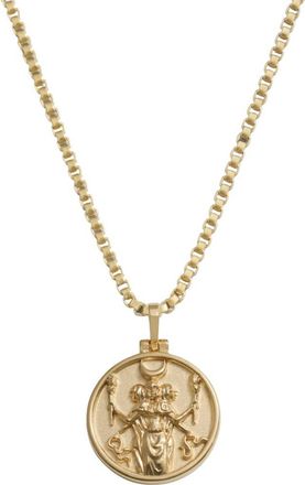 Awe Inspired Mini Goddess Pendant Necklace in 14K Gold Vermeil at Nordstrom