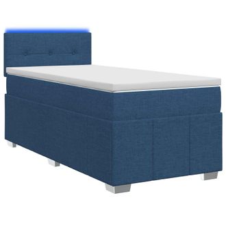 vidaXL Letto Box Spring Con Materasso Blu 100 X 200 Cm Tessuto Vidaxl