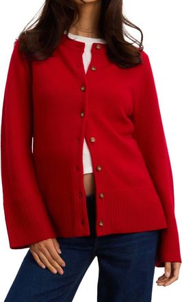 Hatch The Celine Contour Cardigan in Cherry at Nordstrom, Size 0