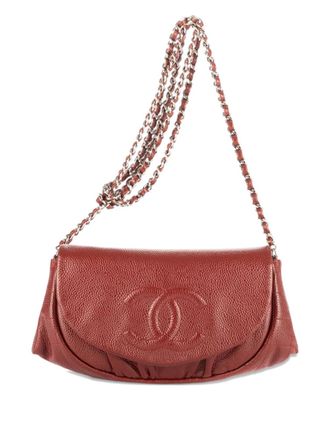 Chanel CC Caviar Half Moon Flap shoulder bag - women - Caviar Leather - One Size - Red