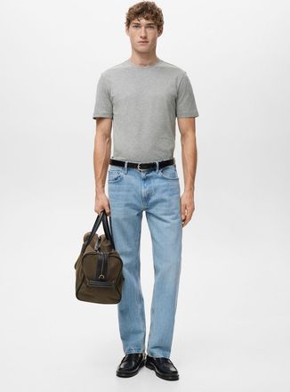 Mango Maglietta slim-fit 100% cotone grigio chiaro vigor&eacute; - Uomo - XXL - MANGO MAN