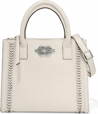 Brighton Womens Flemming Tote Bag In Beige / Silver