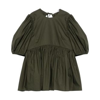 Cecilie Bahnsen Overhemden, Dames, Groen, S, Katoen, Anisha Top