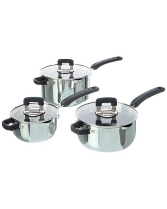 Dash Zakarian By Dash 6Pc Trupro Nonstick Stainless Steel Stacking Sauce Pan Set