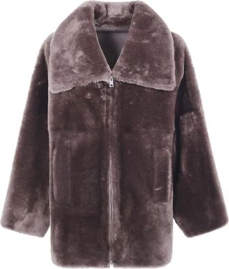 BLANCHA Faux Fur & Shearling Jassen - Dames - Jassen - Bruin - XS - Jassen