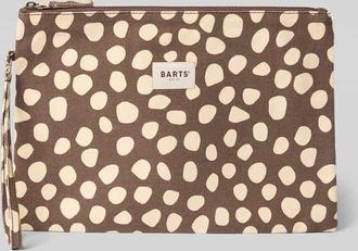 Barts Clutch mit Logo-Patch Modell Juno in Mittelbraun, Gr&ouml;&szlig;e 1