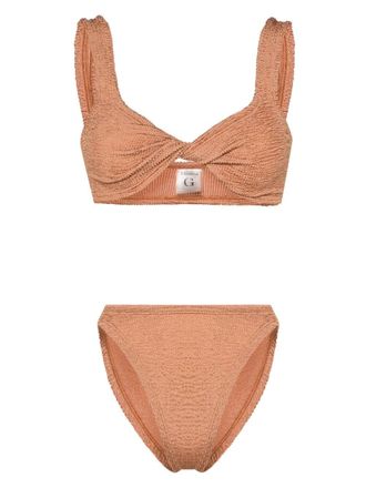 Hunza G Juno crinkle bikini - Brown