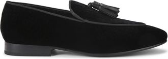 Kurt Geiger Mens Bedford Tassle Loafer Loafers - Black Fabric - Size UK 10