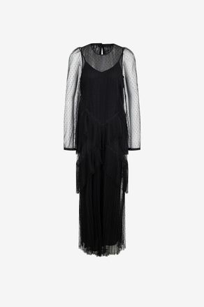 Twinset Langes Kleid aus getupftem T&uuml;ll