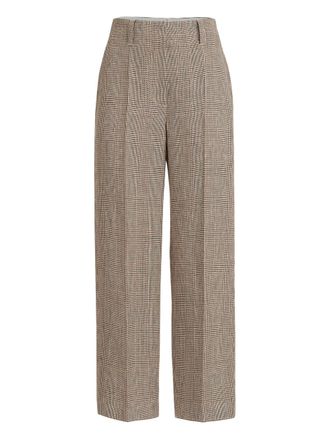 Brunello Cucinelli plaid-pattern trousers - Neutrals