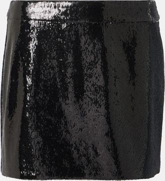 Dolce & Gabbana Sequined low-rise miniskirt