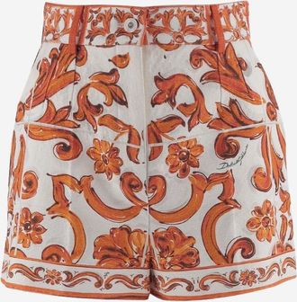 Dolce & Gabbana Womens Shorts Stretch Cotton-Blend Multicolour