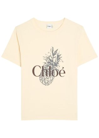 Chloé Printed Cotton T-shirt - Multi Print - S (UK8-10 / S)