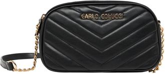Carlo Colucci Tassen, Dames, Zwart, ONE Size, Gestikte Cameratas - Elegant en Functioneel