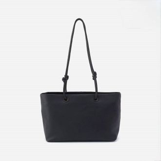 Hobo Womens Softie Pebbled Leather Tote Bag In Black