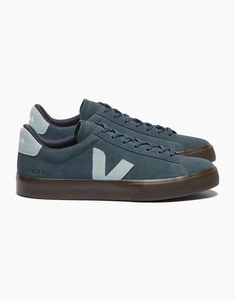 Veja Mens VEJA CAMPO SUEDE TRAINER NAUTICO/STEEL/EAGLE - Grey - Size: 12