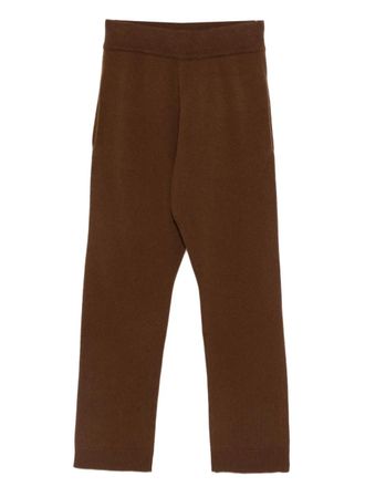 Entire studios ribbed-trim trousers - women - Wool/Cashmere - XS/S - Brown