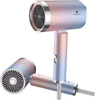 Trade Shop Trade Shop - Asciugacapelli Floreale Phon Professionale 2000 Watt Da Viaggio Compatto Q-m663