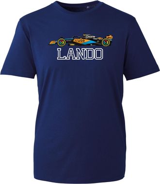 Generic Drag Racing Inspired T-Shirt Lando Featuring Norris Race Car Graphic - Perfect for Formula Fans One and Racing Enthusiasts (Navy, 4XL Years)