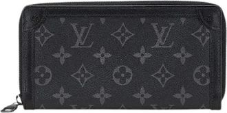 Louis Vuitton Pre-owned Wallets, female, Black, Size: ONE SIZE Pre-owned Trunk Zippy Wallet Monogram Long Wallet