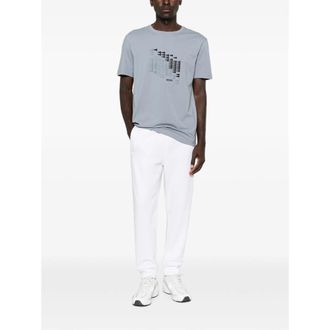 HUGO BOSS Graphic Cotton T-Shirt - Gray