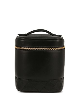 Chanel 2005 diamond-quilted vanity handbag - Black