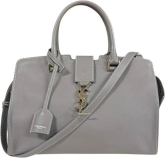 Saint Laurent Pre-owned Handbags, female, Gray, Size: ONE SIZE Pre-owned Handbag