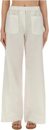 Baum Und Pferdgarten Wijde Broek met Textuur - Dames - Wijde Broeken - Wit - S - Broeken