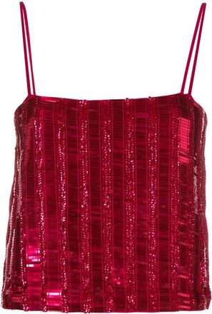 Pinko Tonante sequin-embellished top - women - Polyester/Polyester - 40