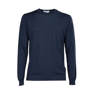 Daniele Fiesoli Round-neck Knitwear, male, Blue, Size: S O-Neck Jumper