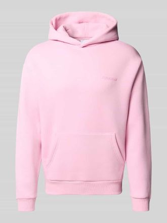 Review Hoodie mit Label-Print in Rosa, Gr&ouml;&szlig;e M
