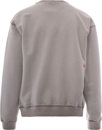 Diesel Mens Crewneck Sweatshirt Aron Medium-White Main: Polyester Sweatshirts Medium/white Sweater