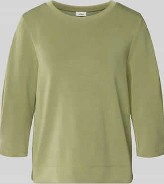 s.Oliver Red Label Comfort Fit Sweatshirt aus Modal-Mix in Khaki, Gr&ouml;&szlig;e 34