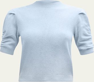 Frame Denim Ruched Cashmere-Wool Sweater