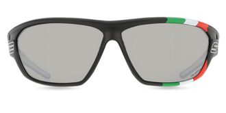 Salice 002 ITA Q NERO/RW BLU Mens Sunglasses Black Size Standard