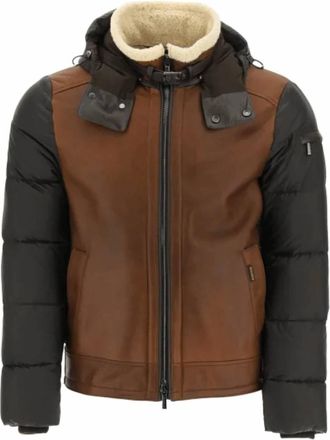 Moorer Mens Smith-Mes Bomber Jacket In Marrone